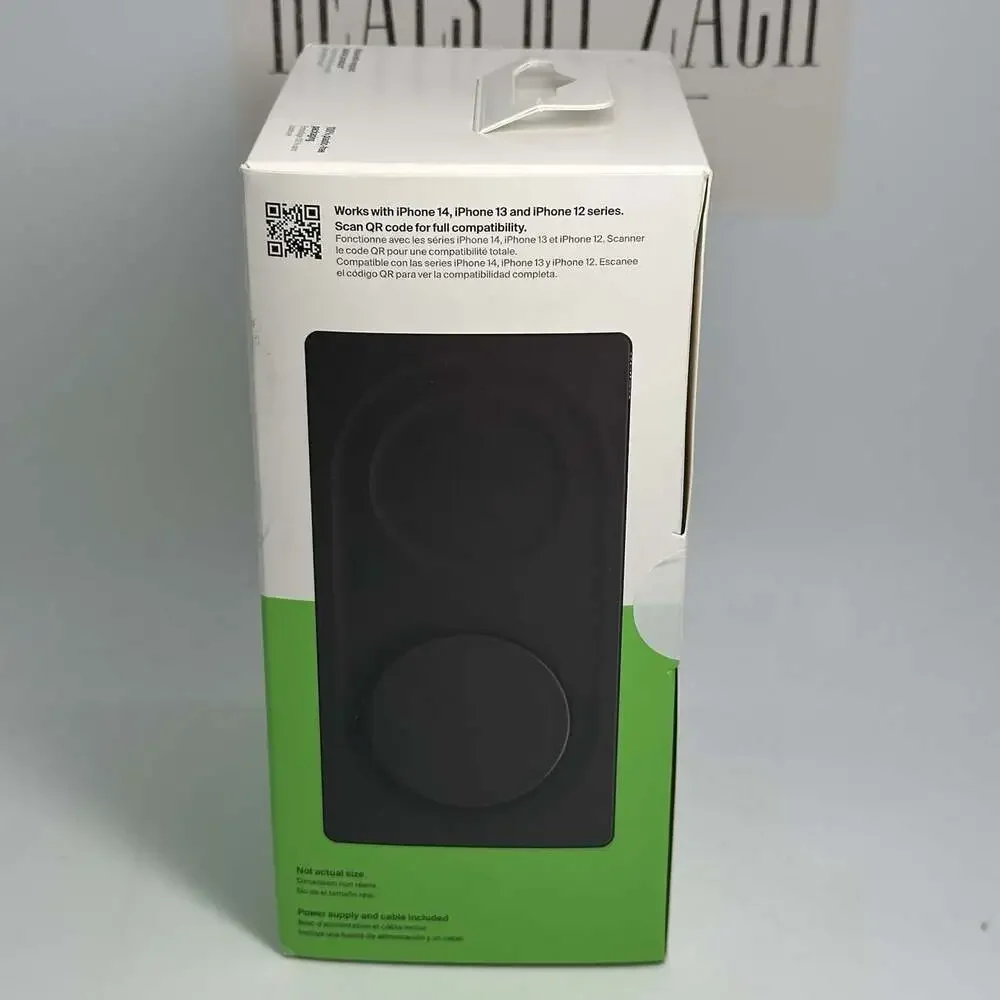 Belkin BoostCharge Pro 2-in-1 Black Wireless Charging Pad with MagSafe 15W New!